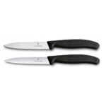 Victorinox zestaw 2 szwajcarskich noży do warzyw, czarnych, 8cm