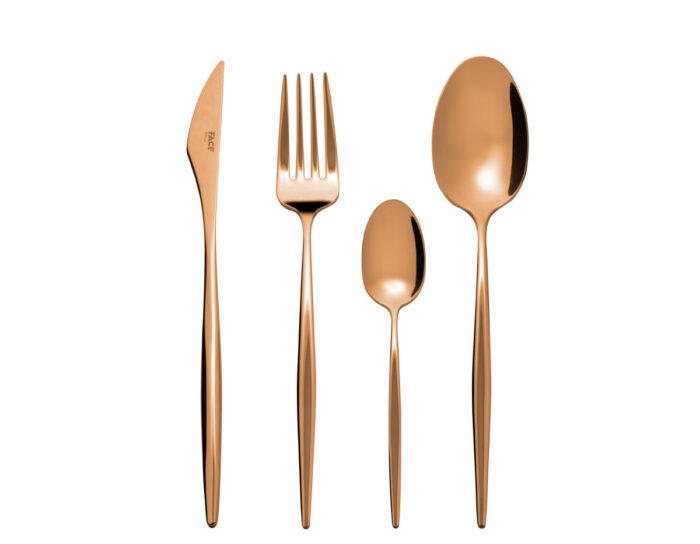 Zestaw portugalskich sztućców dla 6 osób Cairo Shiny PVD Copper - obrazek 2