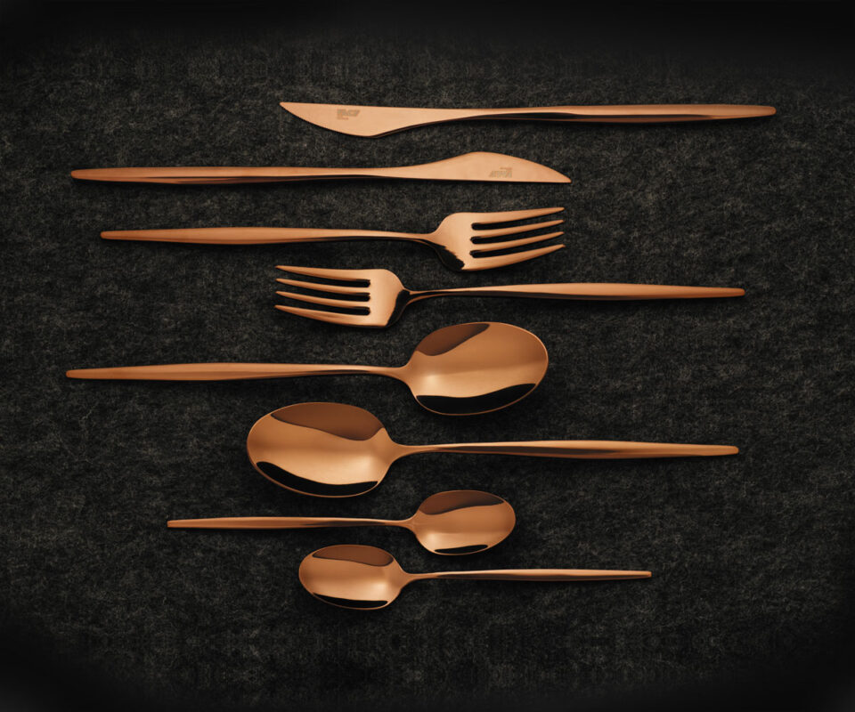 Sztućce Cairo Shiny PVD Copper - miedziane