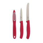 Victorinox czerwony zestaw szwajcarskich noży SWISS CLASSIC z obieraczką