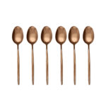 Zestaw 6 łyżeczek do kawy Cairo Shiny PVD copper