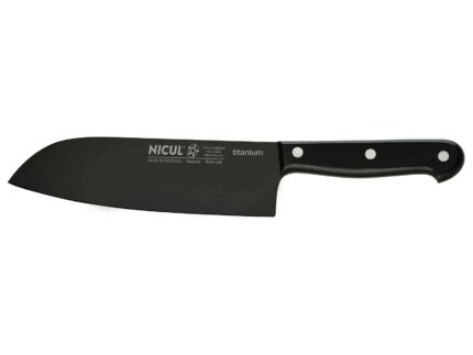 Czarny nóż Santoku - Nicul
