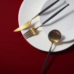 Nowoczesne sztućce - Neon Yellow Gold